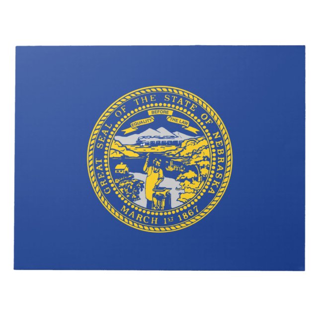 Bloc-note Drapeau d'État du Nebraska (Devant)