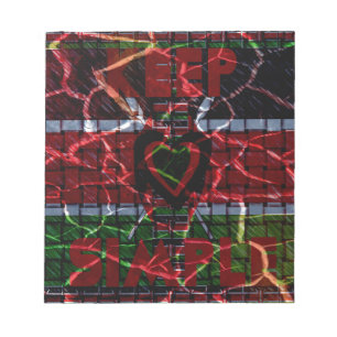Bloc-note Drapeau fissuré : Faites simple - Résilience kenya