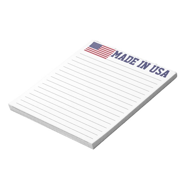 Bloc-note Drapeau Patriotique Rouge Blanc Bleu Étoiles Et Fr (Tourné)