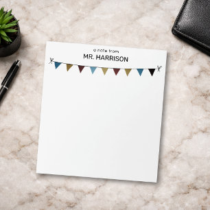 Bloc-note Drapeaux de Bunting Rustique pour Enseignant ou En