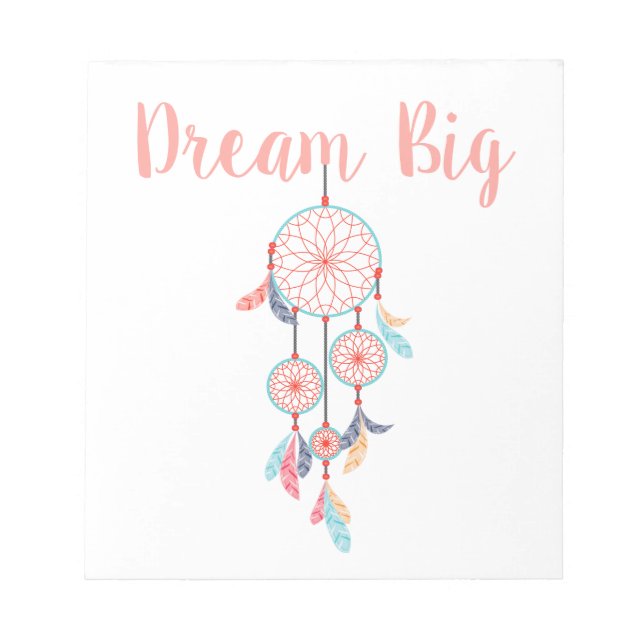 Bloc-note Dream Big Dreamcatcher Dream Catcher in Peach (Devant)