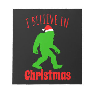 Bloc-note Drôle Bigfoot Je Crois en Noël