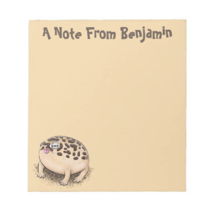 Bloc-note Drôle dessin de grenouille à pluie dans le désert