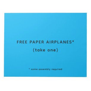 Bloc-note Drôle Libre Avions De Papier Plaisanterie