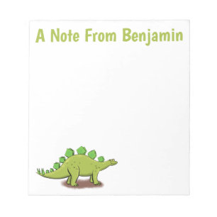 Bloc-note Drôle stegosaurus dinosaure dessin animé