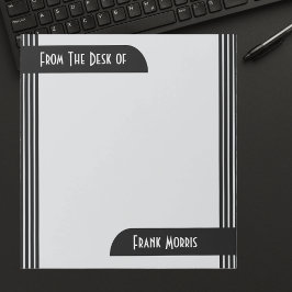 Bloc-note Du Bureau Art Déco Moderne