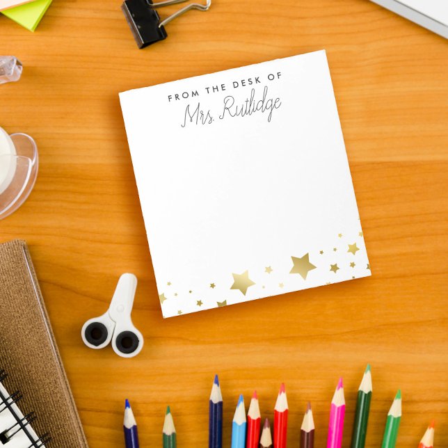 Bloc-note Du bureau de - Faux Gold Stars (Créateur téléchargé)