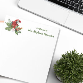Bloc-note Du Bureau De L'Aquarelle Enseignants D'Oiseaux Tro