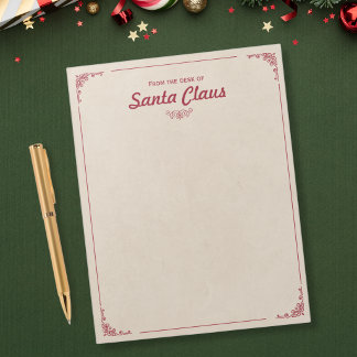 Bloc-note Du bureau du Père Noël - Noël vintage