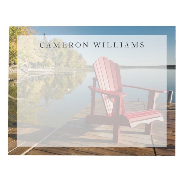 Bloc-note Eau | Adirondack Chaise au lac (Devant)