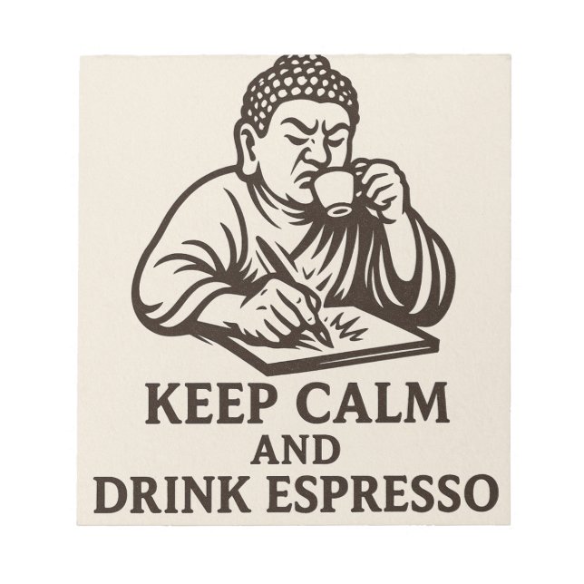 Bloc-note Écriture de Bouddha Espresso (Devant)