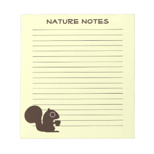 Bloc-note Écureuil avec le texte fait sur commande