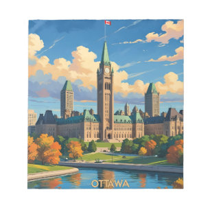 Bloc-note Édifice du Parlement d'Ottawa Canada, paysage urba