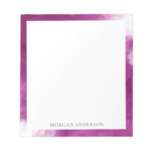 Bloc-note effet de fumée chaud rose tendance monogramme