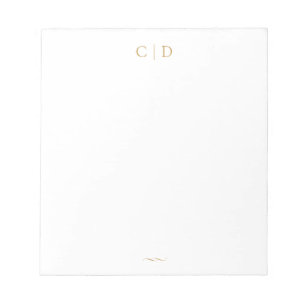 Bloc-note Élégance classique Monogramme Papeterie personnali
