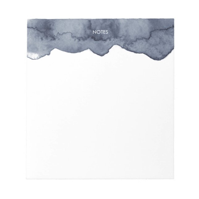 Bloc-note Elégant Aquarelle Gris Profond Splash Personnalisé (Devant)