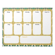 Elégant Art Déco Planificateur hebdomadaire - Hebd