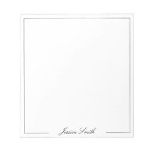 Elegant Black and White Script Monogram Border