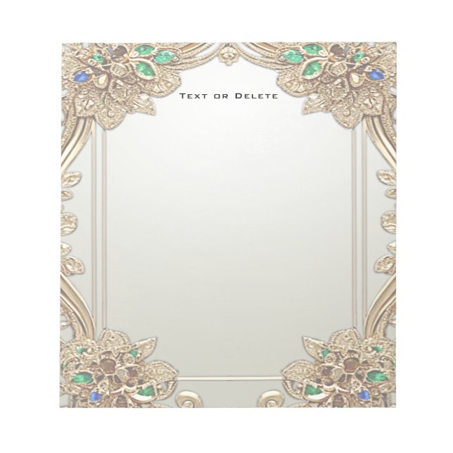Bloc-note Elegant Gold Ornate Notepad (Devant)