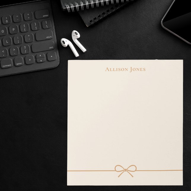 Bloc-note Elegant Modern Minimalist Girly Simple Cute Bow (Créateur téléchargé)