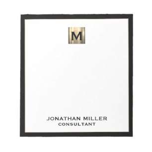 Bloc-note Élégant Monogramme Luxe