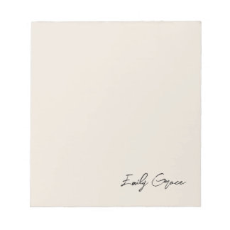 Bloc-note Élégant Nom personnalisé Papier à lettres neutre