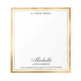 Bloc-note Elegant Personalized | From The Desk Of Notep