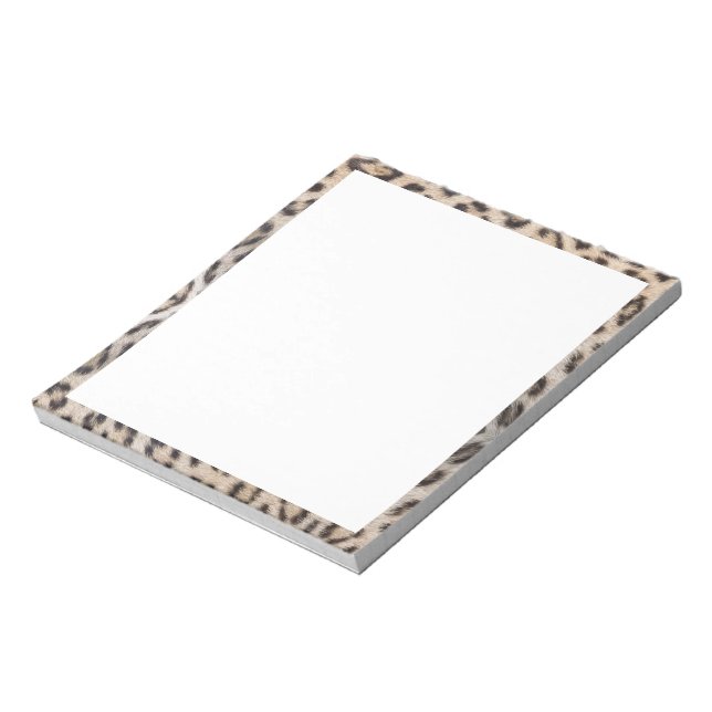 Bloc-note Elégant style léopard papier de fourrure de guépar (Tourné)