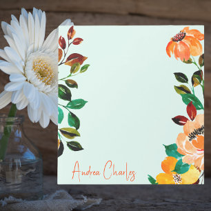 Bloc-note Élégant Stylish Joli aquarelle Floral