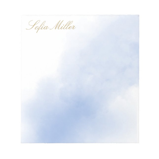 Bloc-note Elégant Turquoise Floral Aquarelle Plage Fleur (Devant)