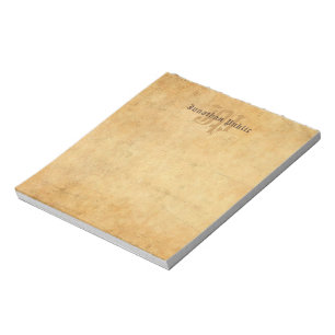 Bloc-note Élégant Vintage vieux papier look Modèle Monogramm