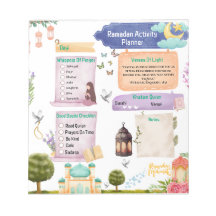 Elégante aquarelle Ramadan Activité Planificateur