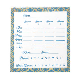 Bloc-note Élégante feuille de note Bunco Art Déco