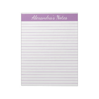 Bloc-note Élégante Lavande 8,5x11 Taille de la lettre Person