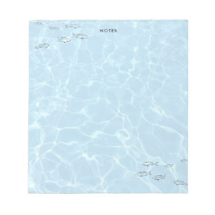 Bloc-note Elégante Piscine et Poisson