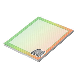 Bloc-note Eléphant mignon ; Coloré