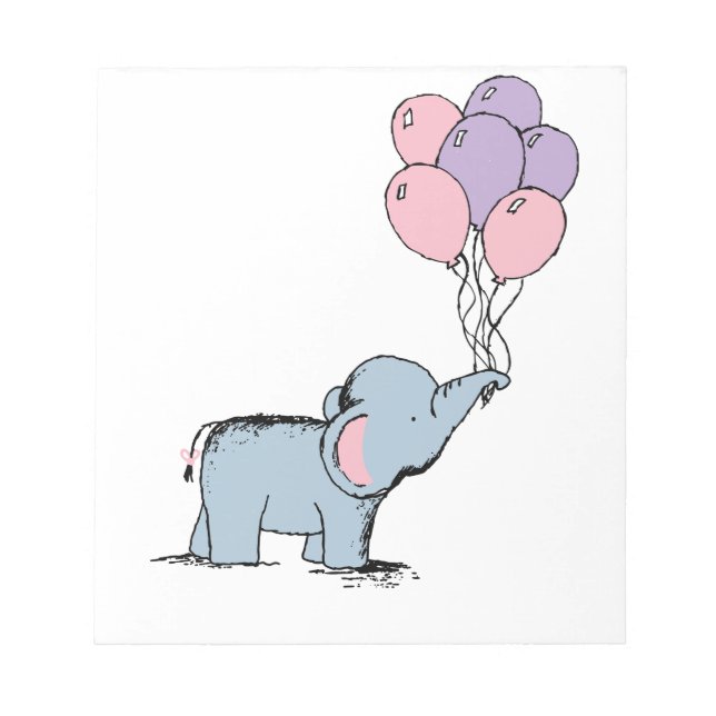 Bloc-note Elephant Pastel Aquarelle Bunch Balloo (Devant)