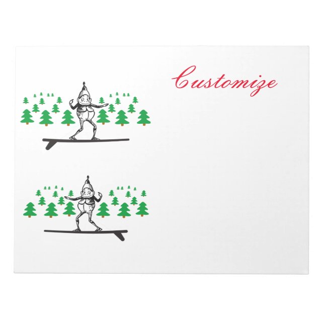 Bloc-note Elfe sur la planche de surf Thunder_Cove (Devant)