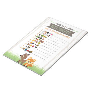 Bloc-note Emoji Baby Book Woodland Baby shower Pack de jeu