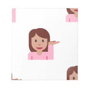 Bloc-note emoji femme