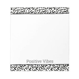 Bloc-note Empreinte de léopard noir blanc