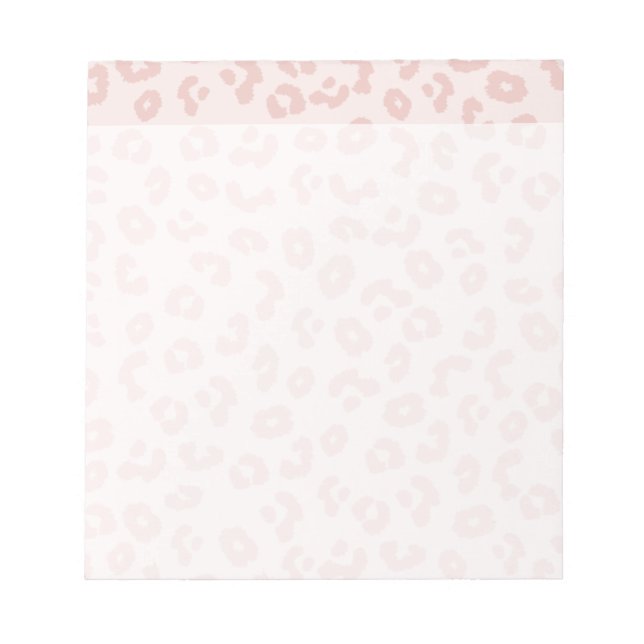 Bloc-note Empreinte de léopard rose (Devant)