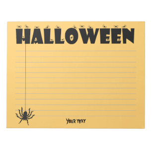 Bloc-note En-tête typographique de "HALLOWEEN" avec les