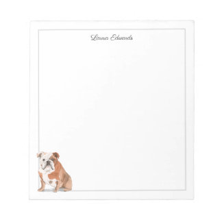 Bloc-note English Bulldog Gray Border
