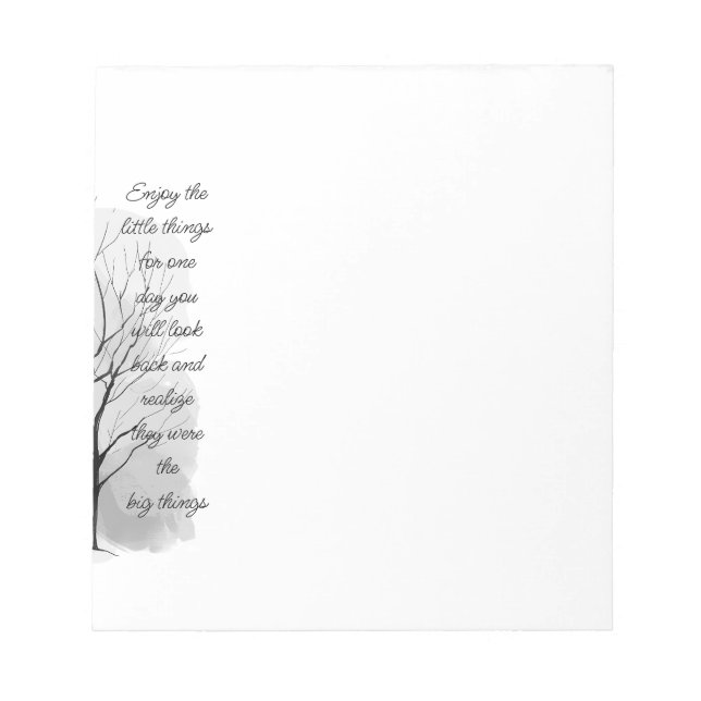 Bloc-note Enjoy Little Things Inspirational Life Quote (Devant)