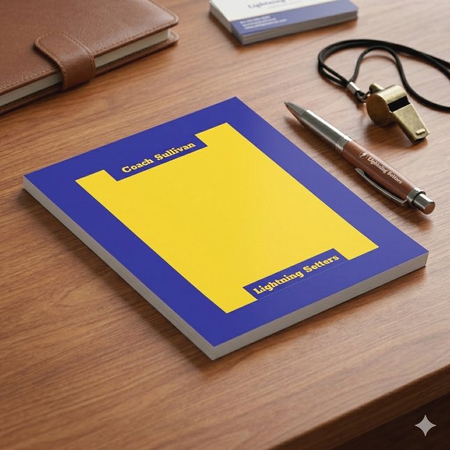 Bloc-note Entraîneur Bleu et Or (Créateur téléchargé)
