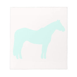 Bloc-note Entreprise de formation de chevaux Bleu simple et