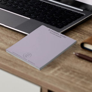Bloc-note Entreprise Logo Lavande, Nom et Coordonnées