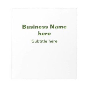 Bloc-note entreprise simple ajoutez votre nom texte q r code
