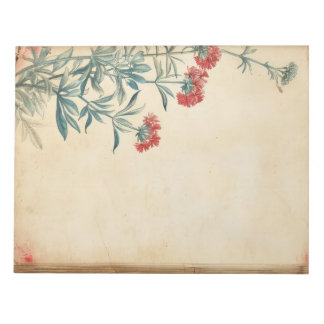 Bloc-note Ephémère de l'illustration de fleurs Yarrow